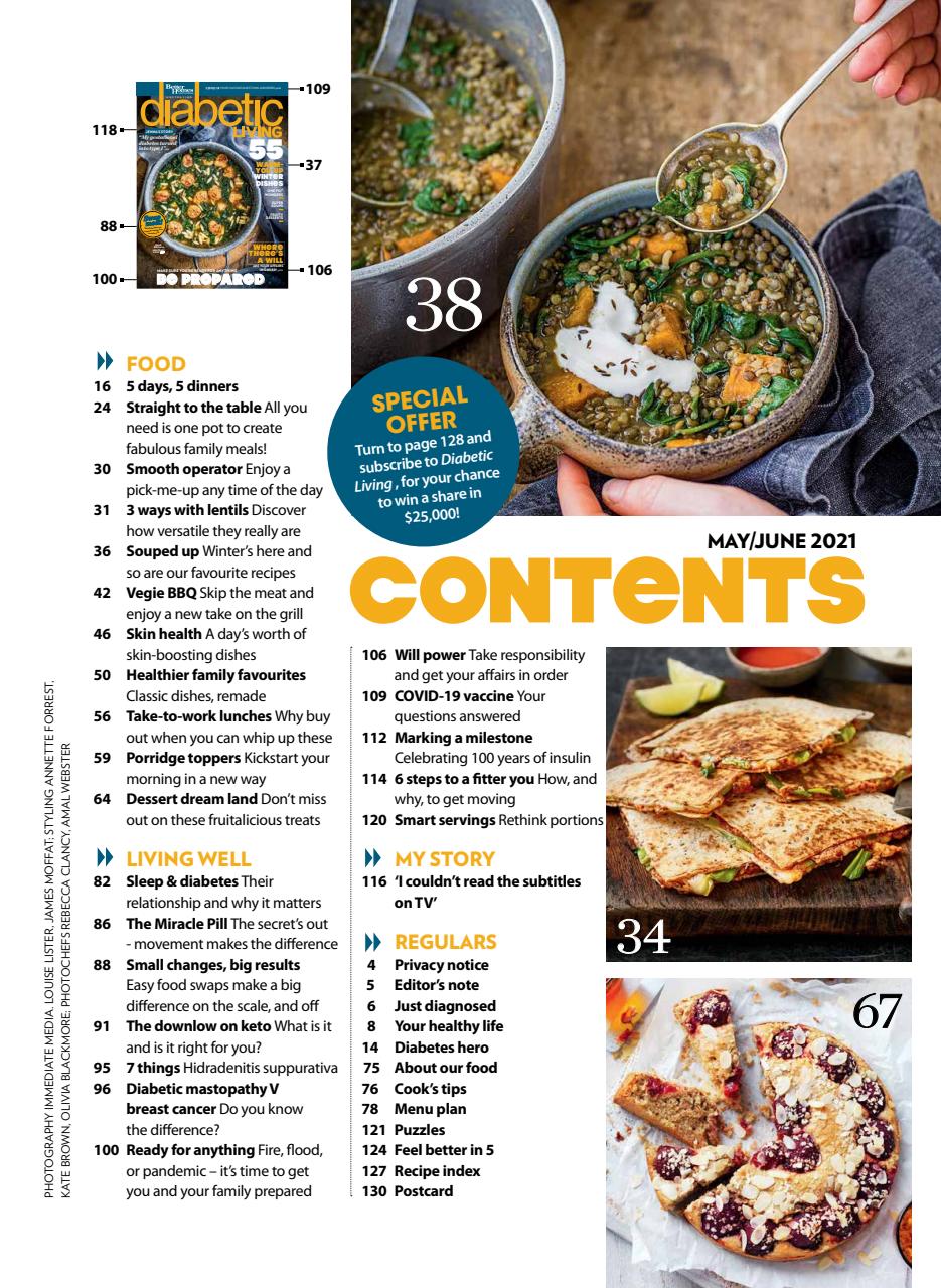 Diabetic Living Preview Pages