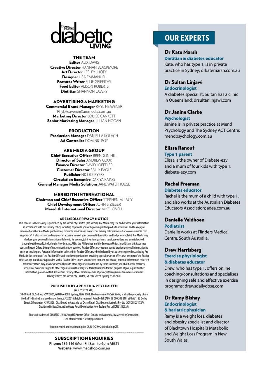 Diabetic Living Preview Pages