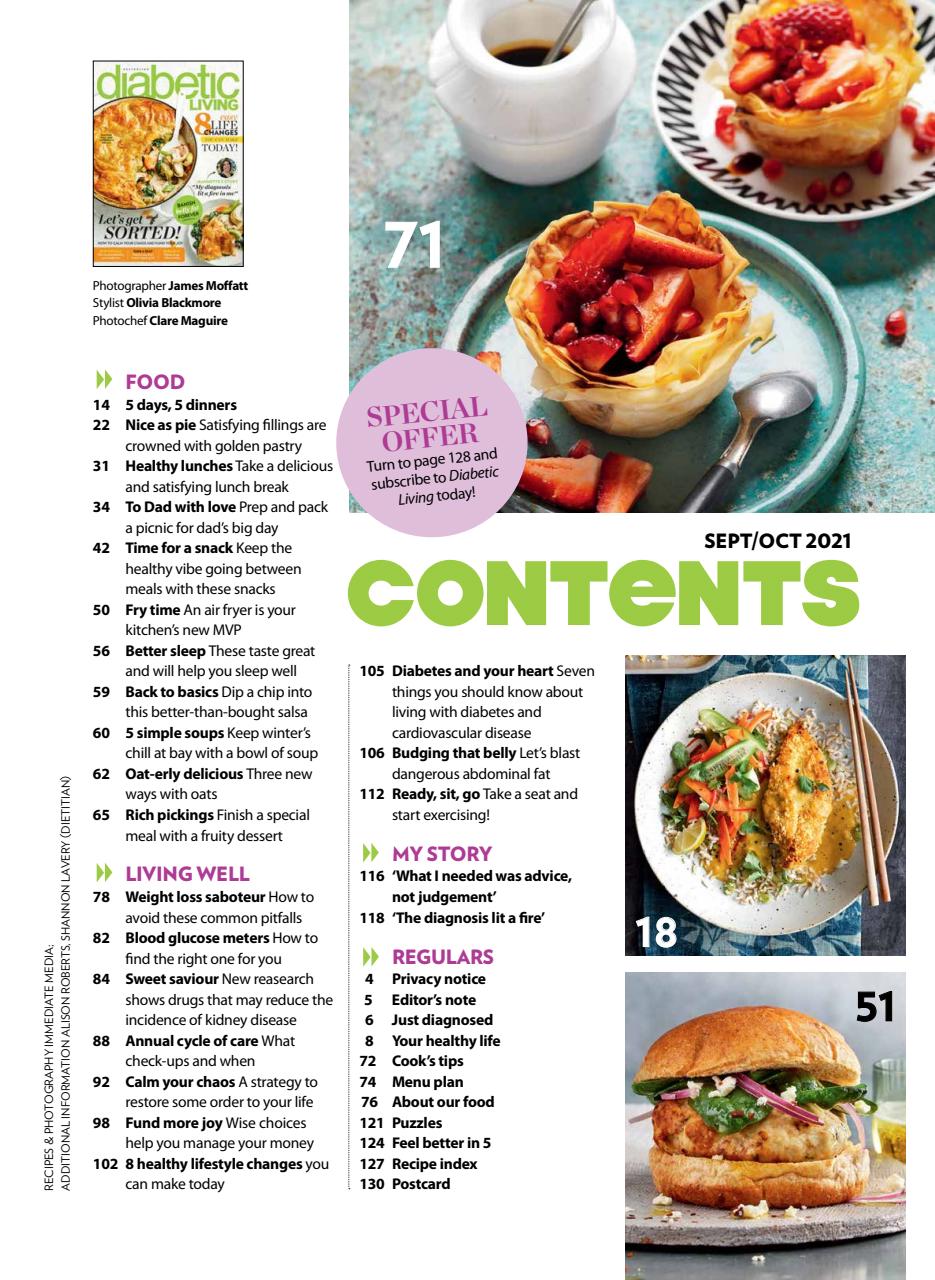 Diabetic Living Preview Pages