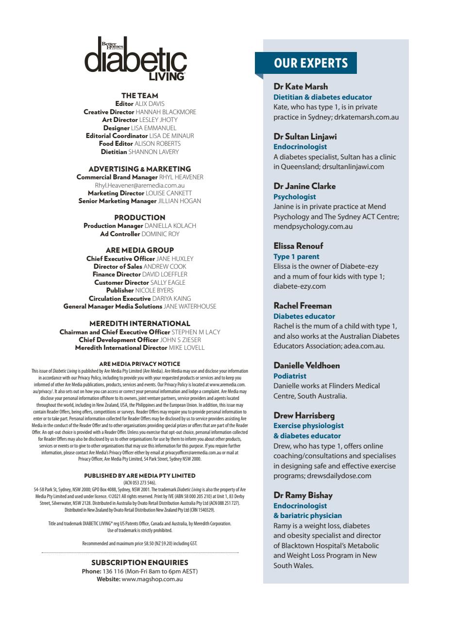 Diabetic Living Preview Pages