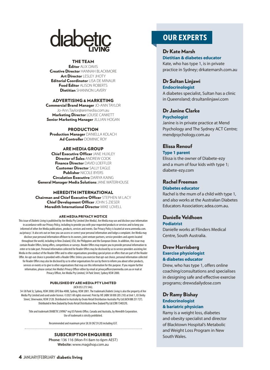 Diabetic Living Preview Pages