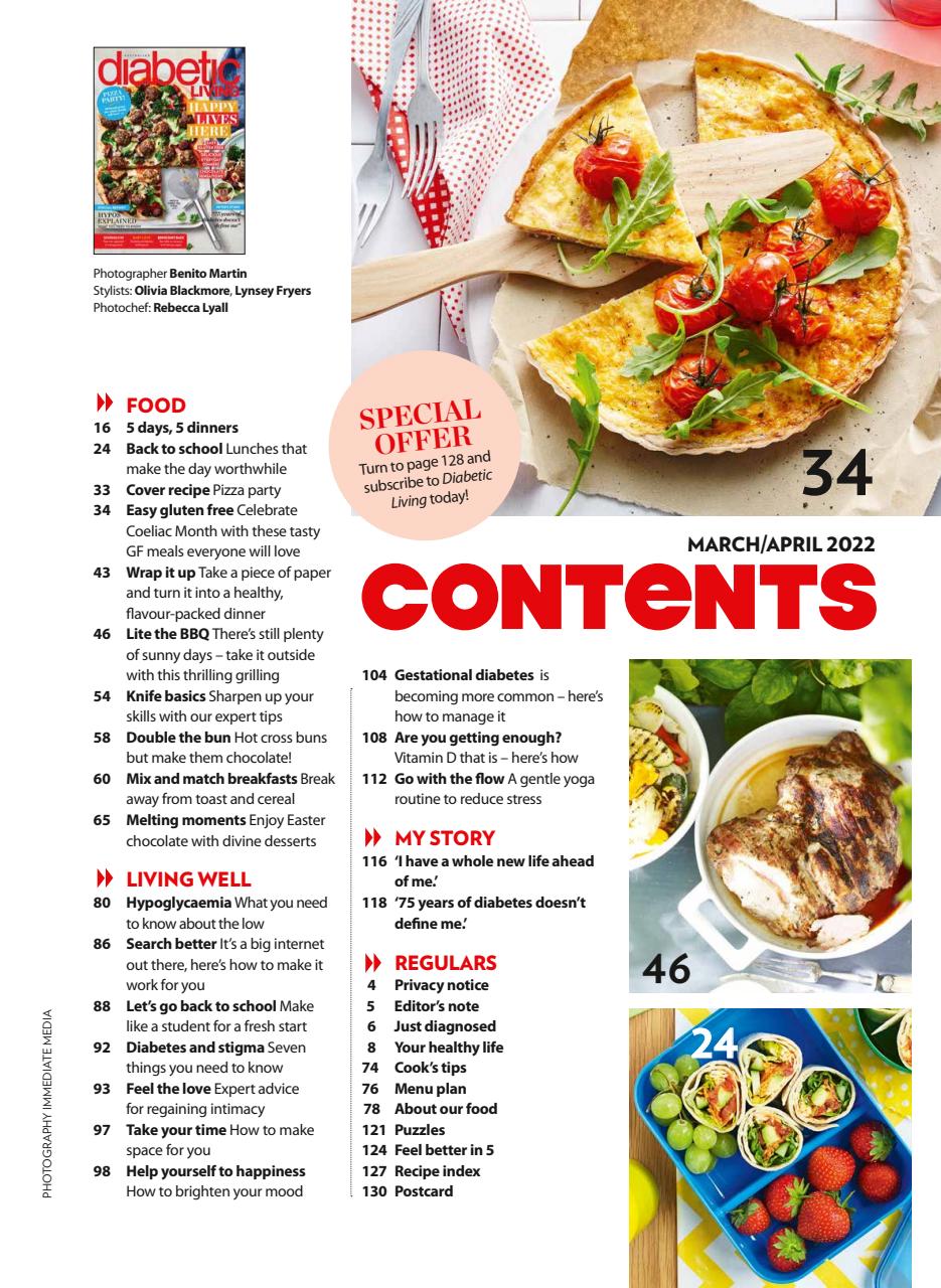 Diabetic Living Preview Pages