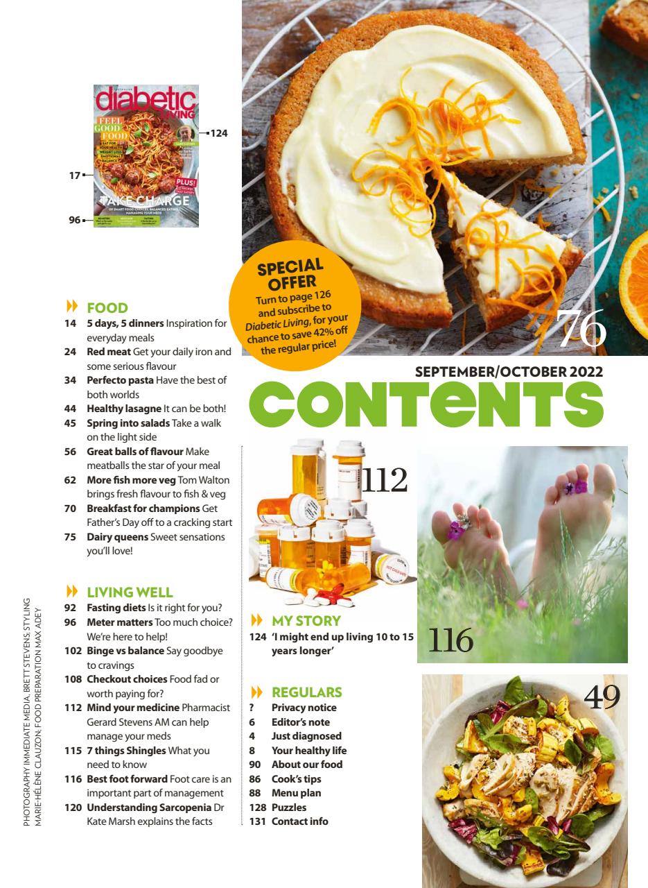 Diabetic Living Preview Pages