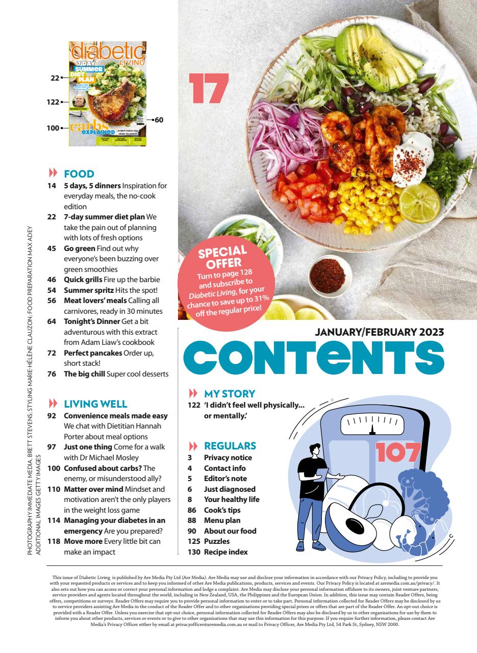 Diabetic Living Preview Pages