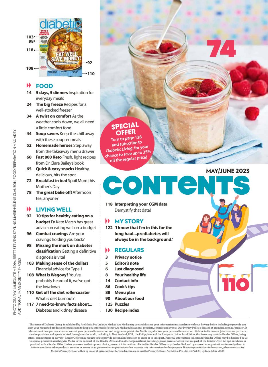 Diabetic Living Preview Pages