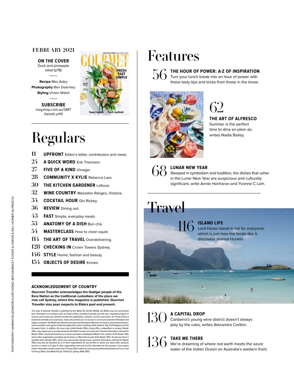 Australian Gourmet Traveller Preview Pages