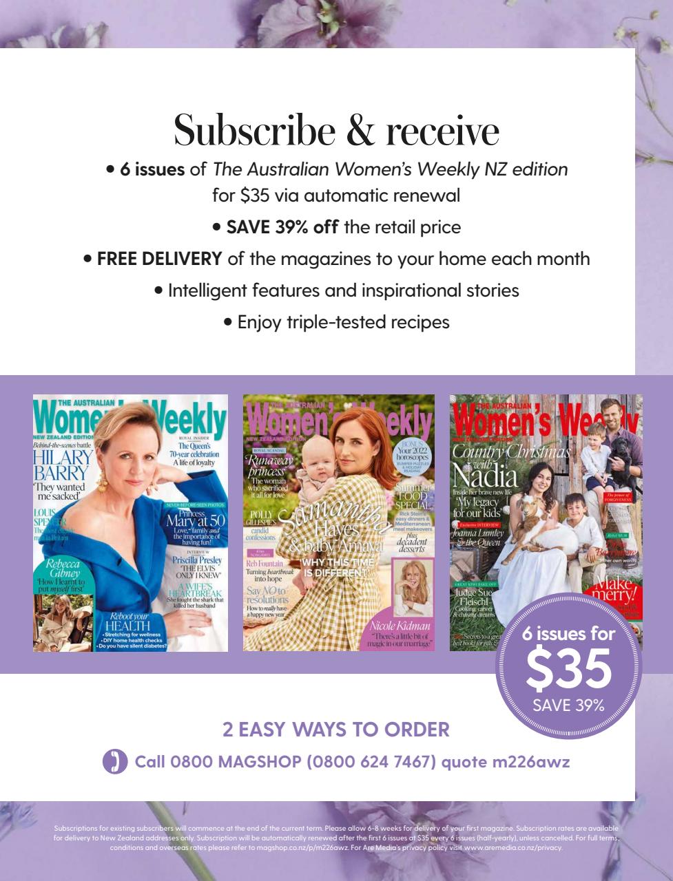 Australian Women's Weekly NZ Preview Pages