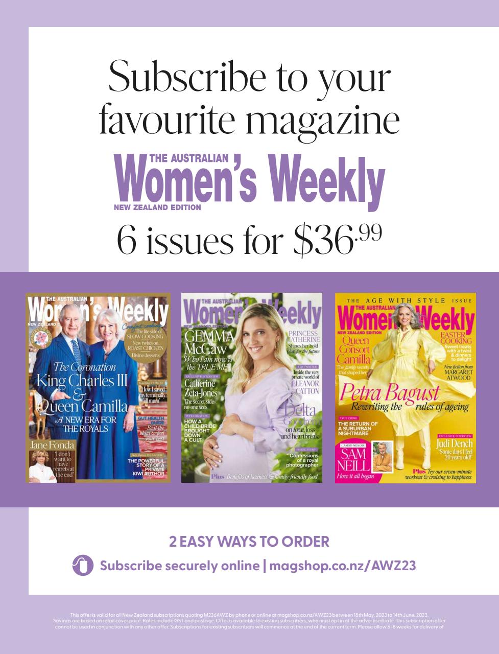 Australian Women's Weekly NZ Preview Pages