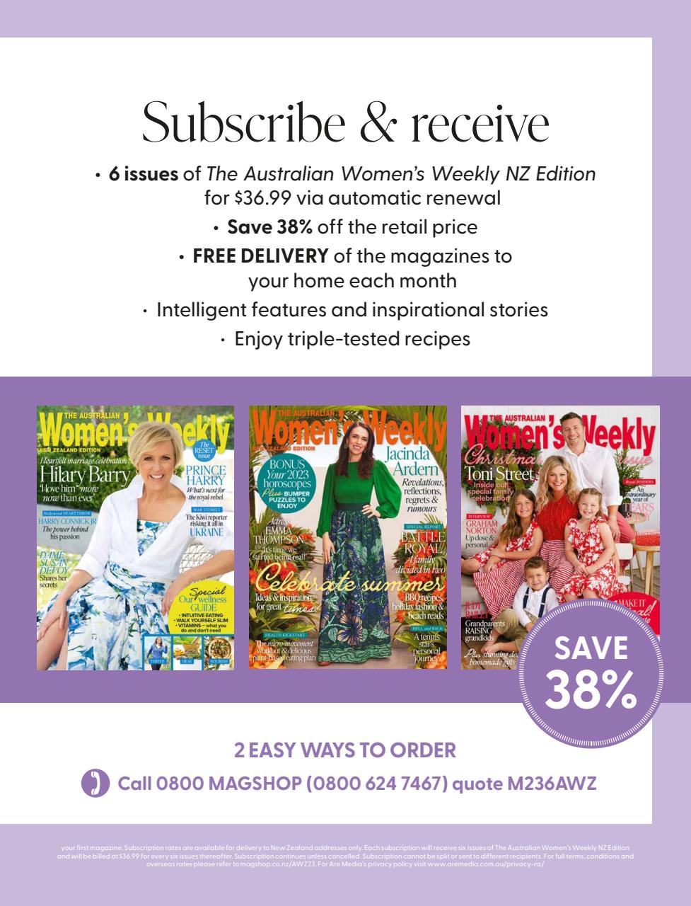 Australian Women's Weekly NZ Preview Pages