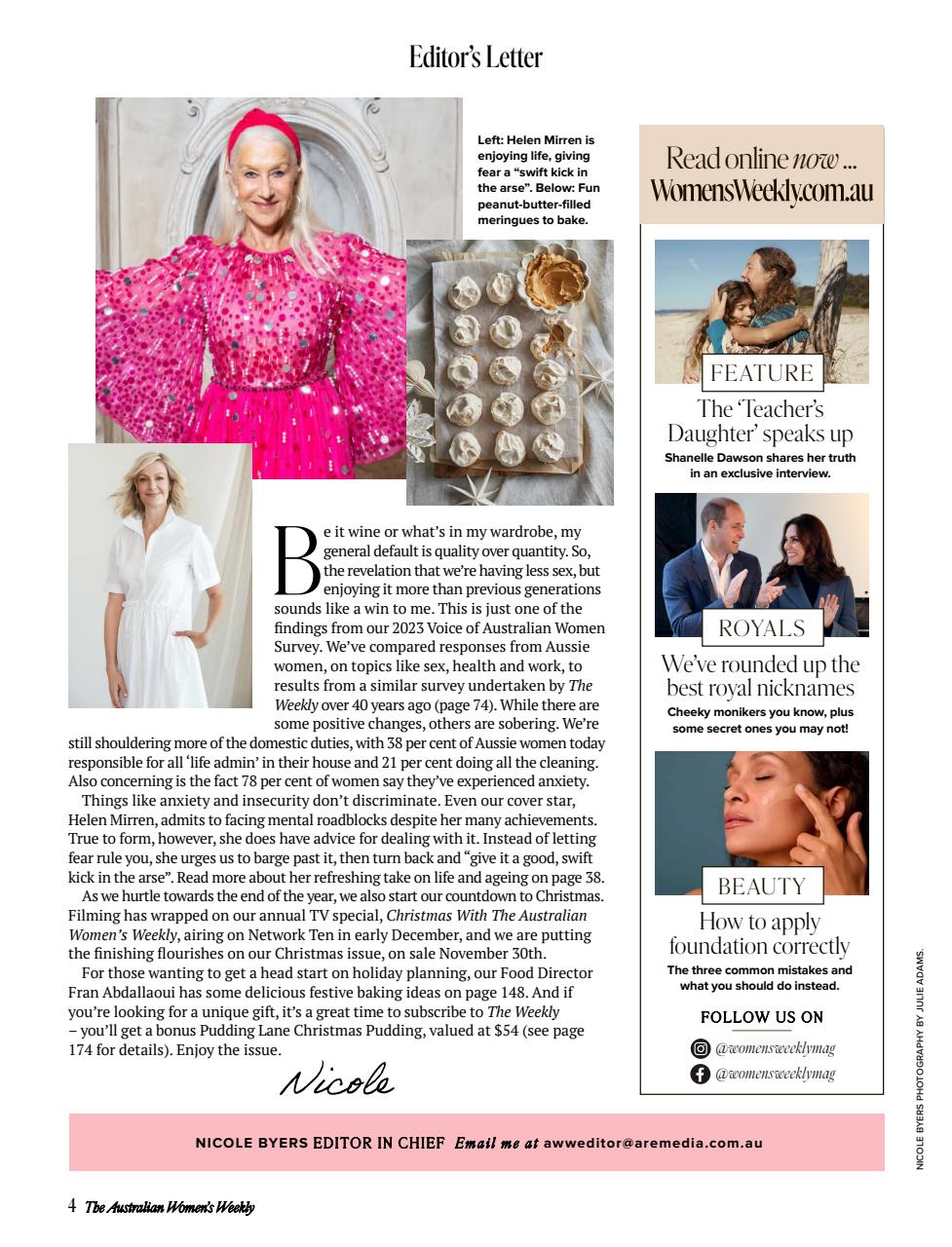 Australian Women's Weekly Preview Pages