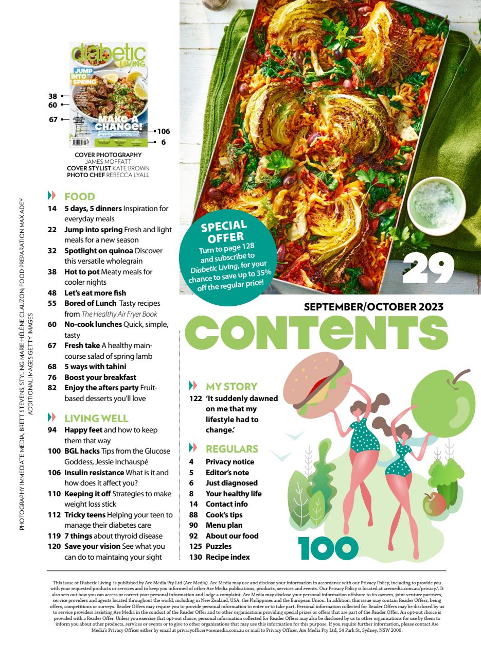 Diabetic Living Preview Pages