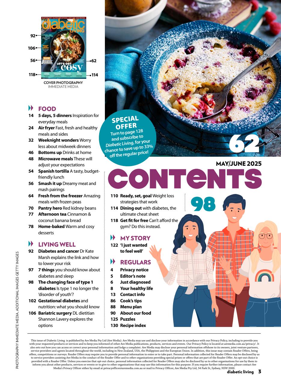 Diabetic Living Preview Pages