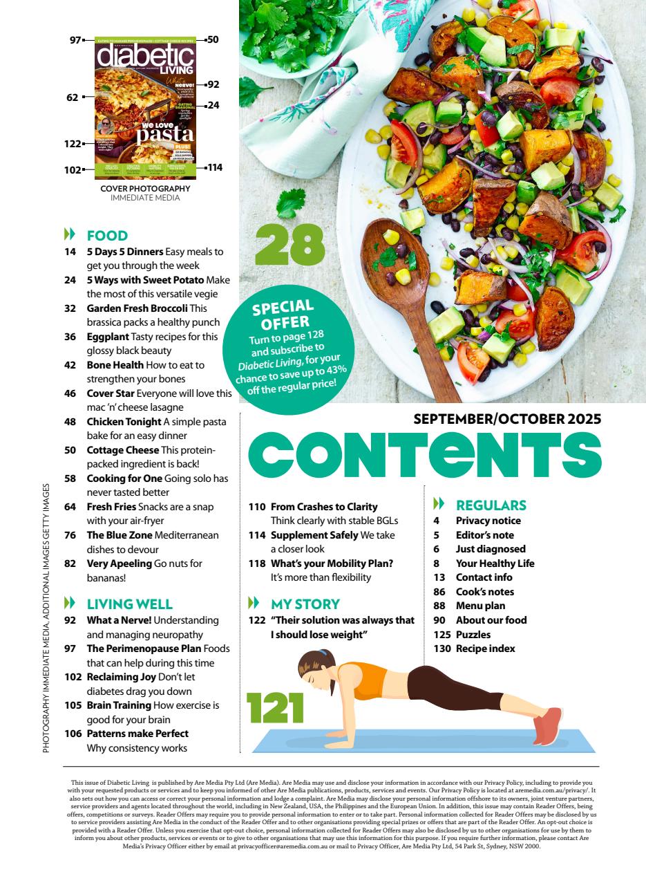 Diabetic Living Preview Pages