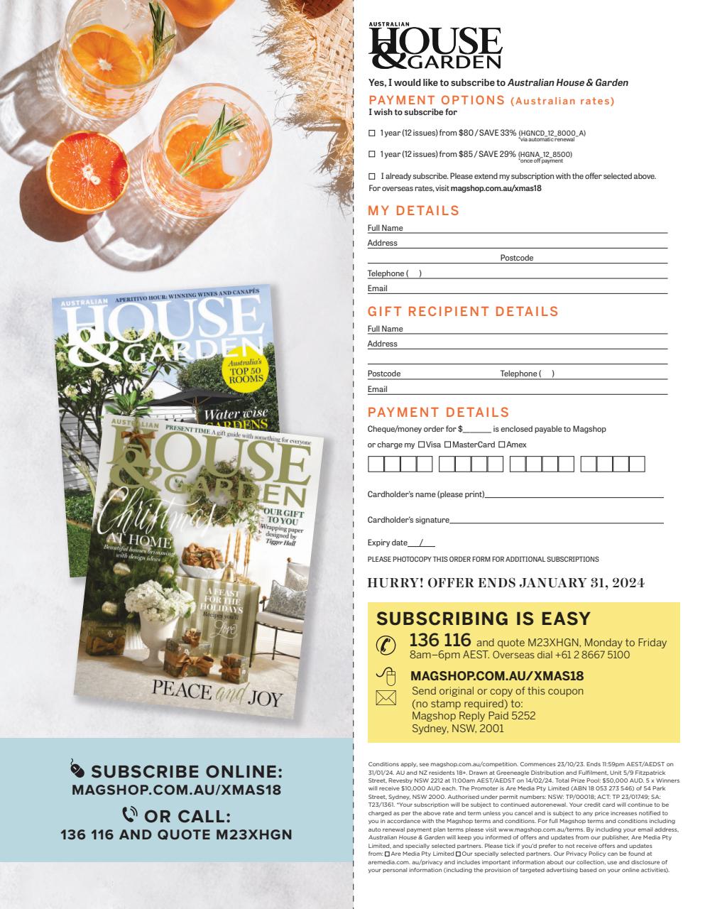 Australian House and Garden Preview Pages