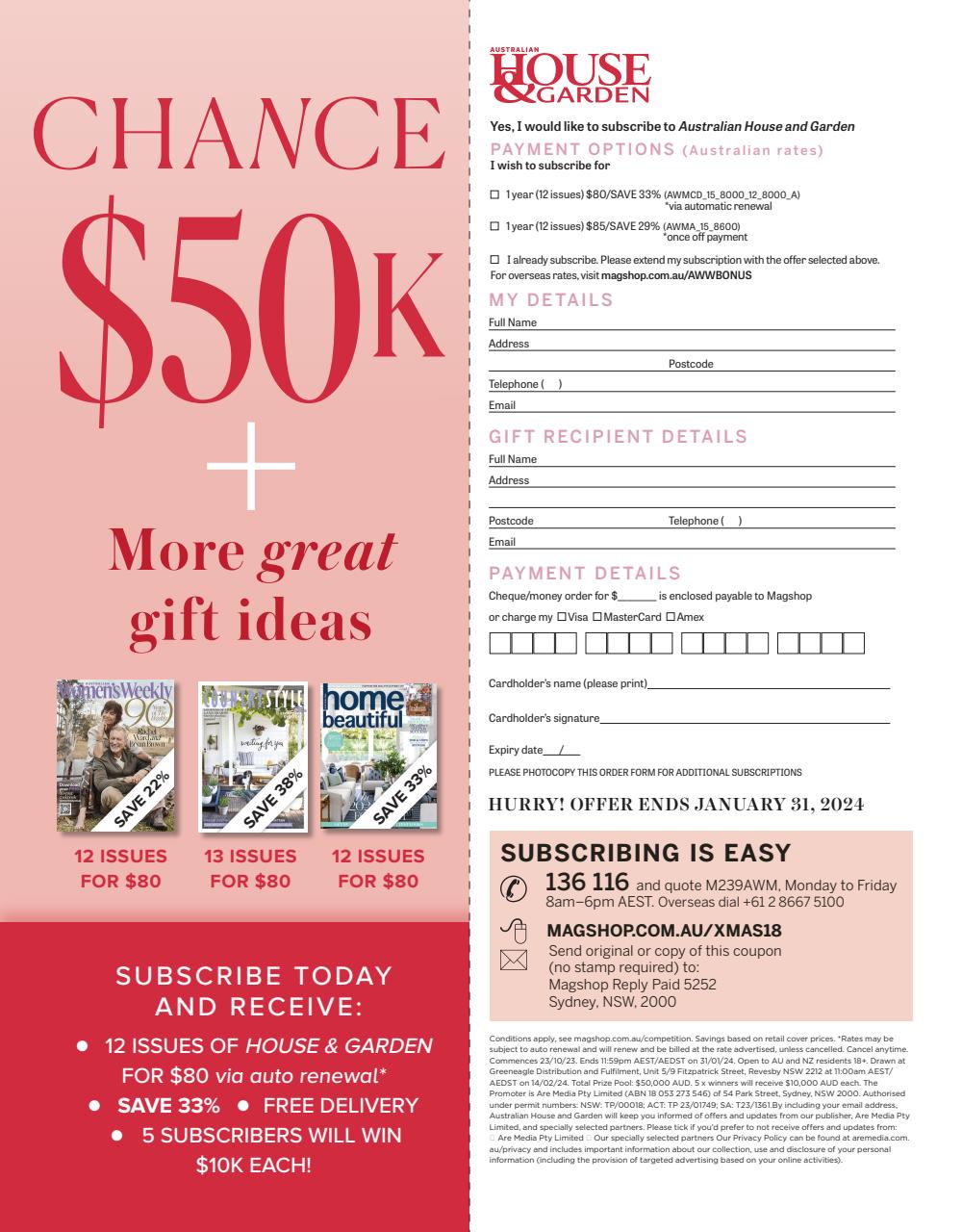 Australian House and Garden Preview Pages