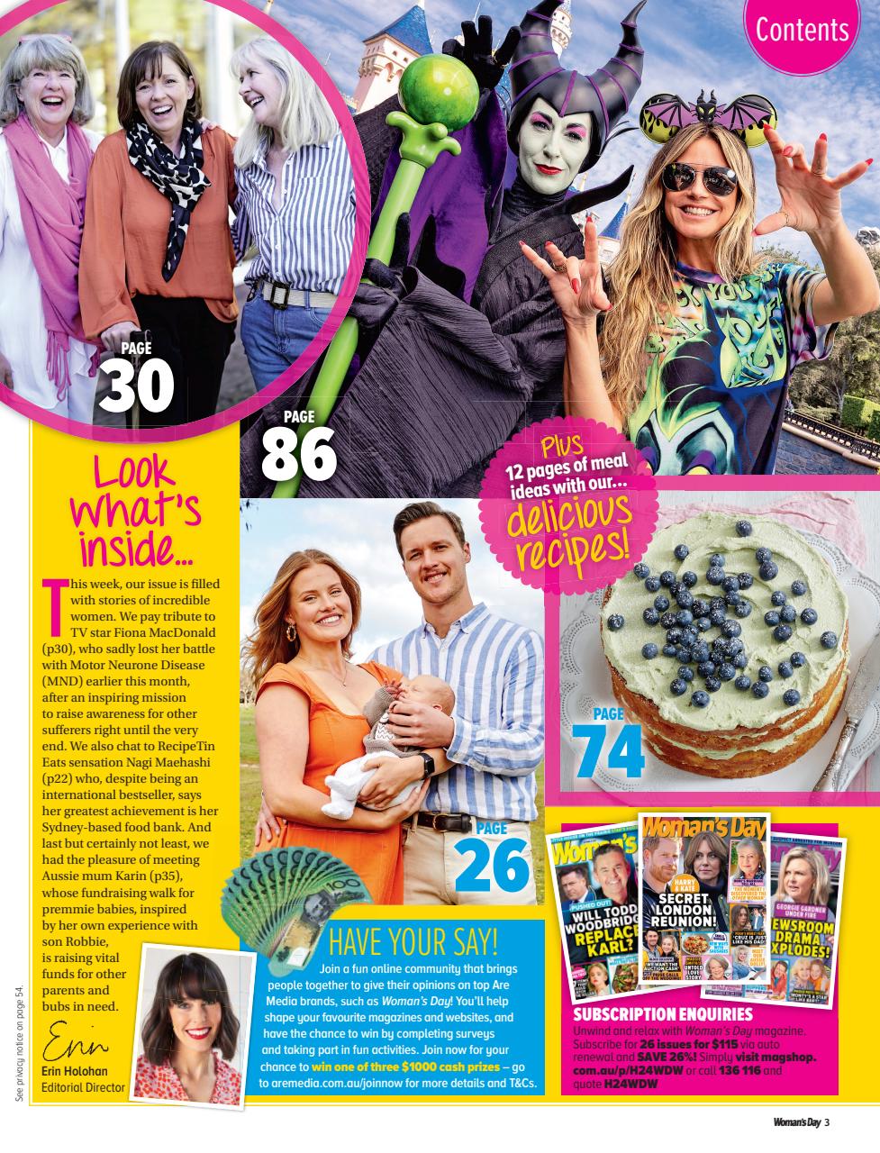 Woman's Day Australia Preview Pages