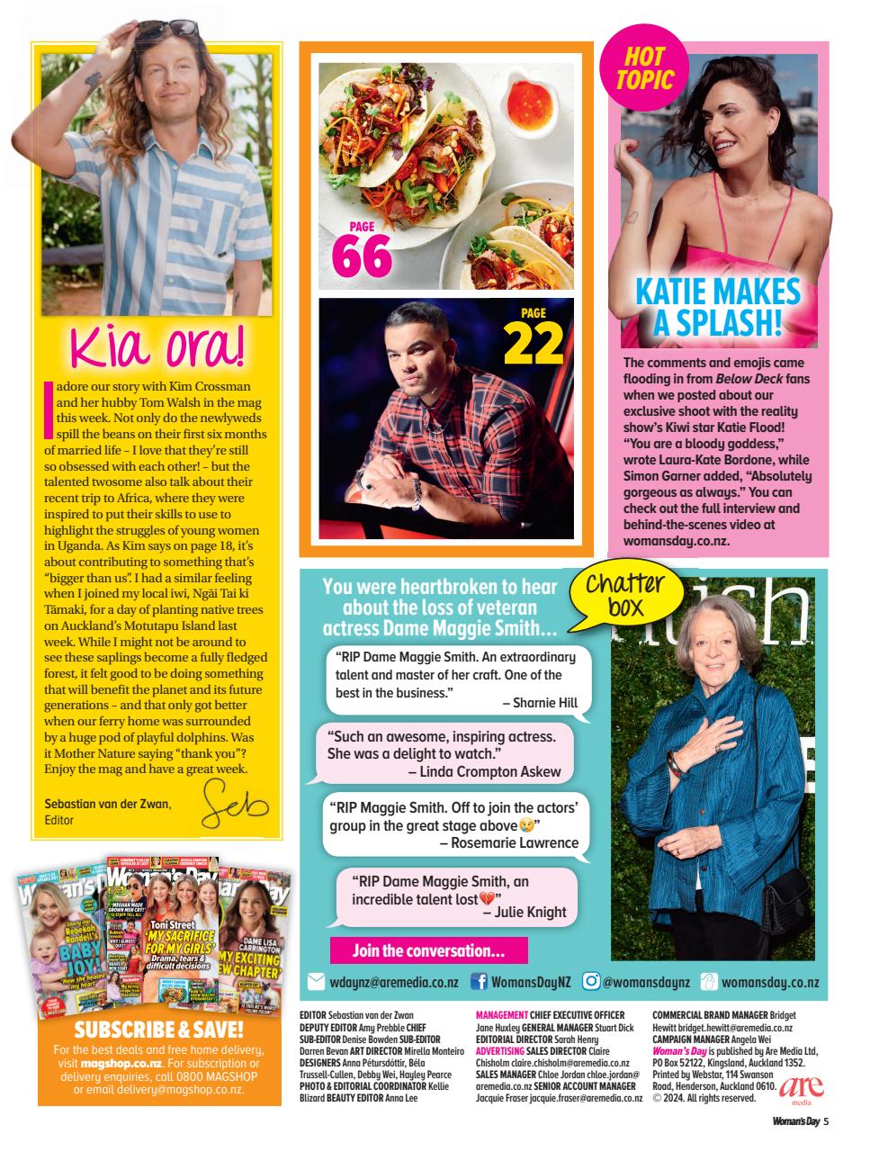 Woman's Day NZ Preview Pages