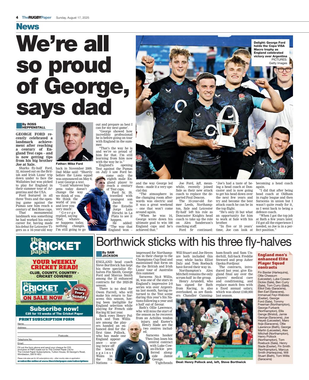 The Rugby Paper Preview Pages