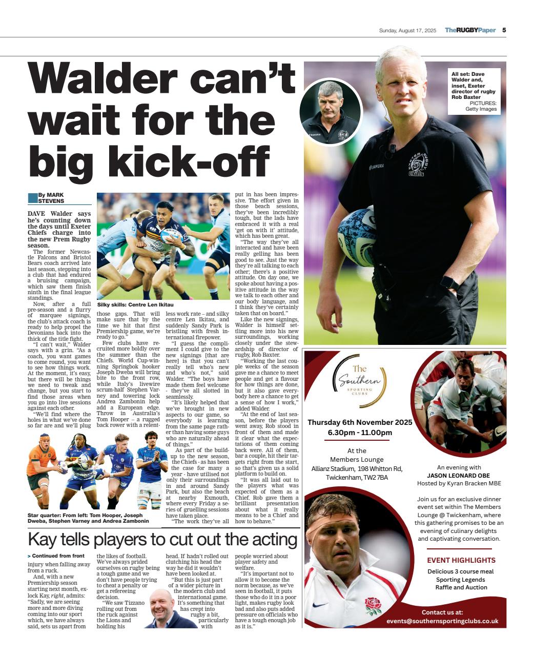 The Rugby Paper Preview Pages