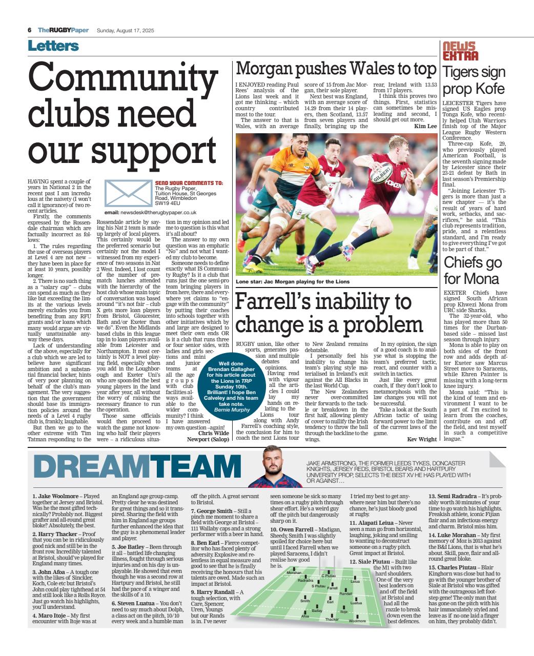 The Rugby Paper Preview Pages