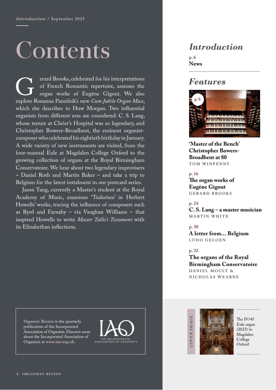 Organists' Review Preview Pages
