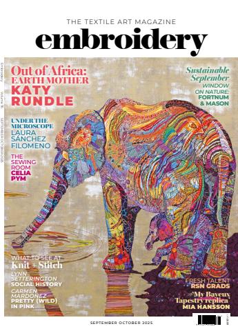Embroidery Magazine issue Sept/Oct 2025