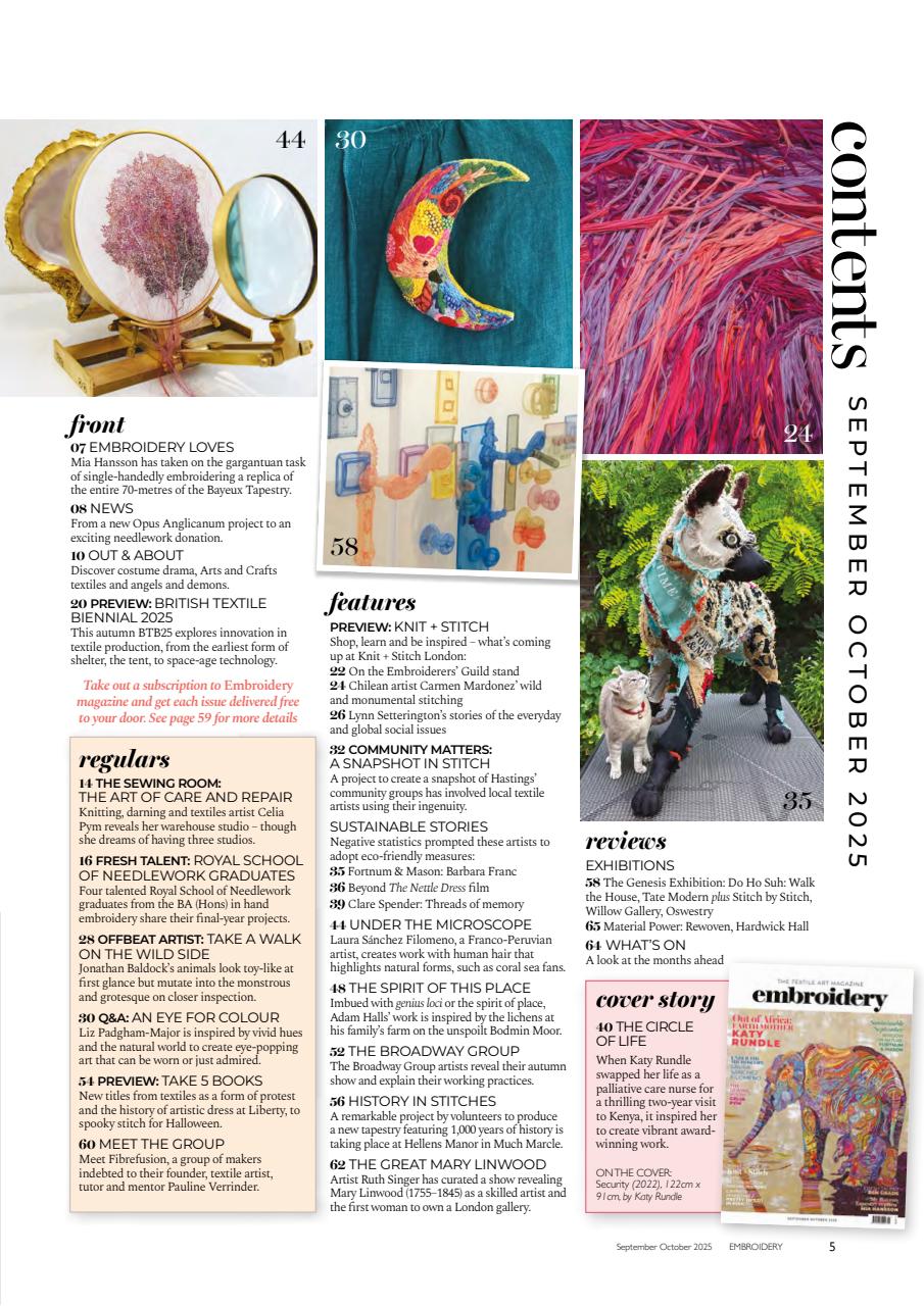 Embroidery Magazine Preview Pages