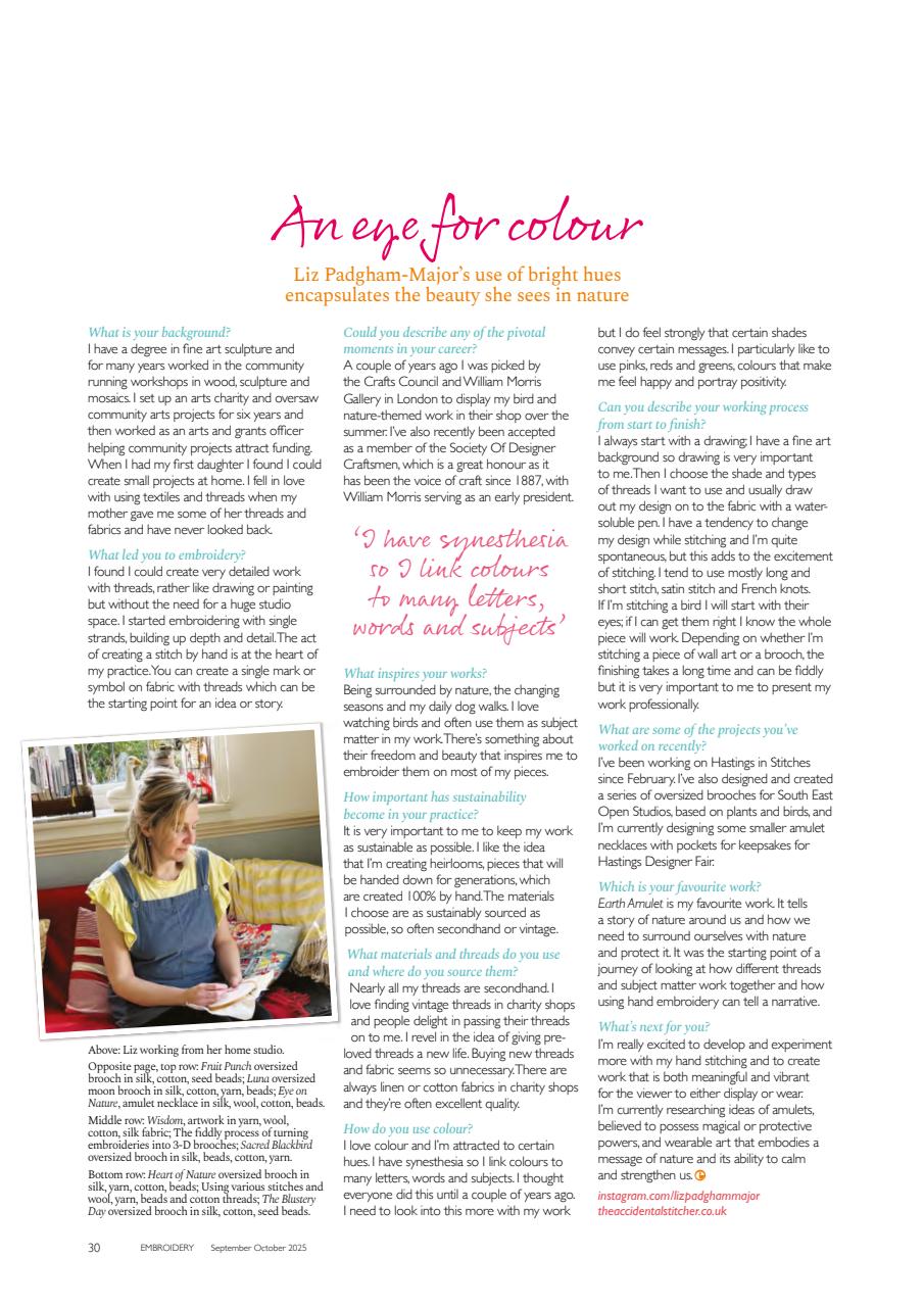 Embroidery Magazine Preview Pages