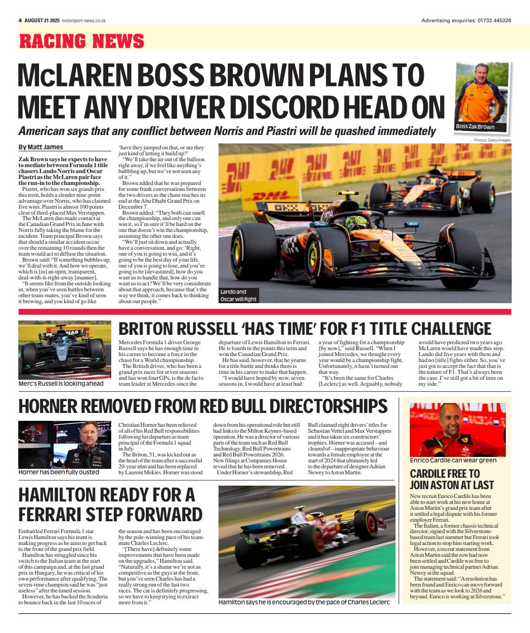Motorsport News Preview Pages