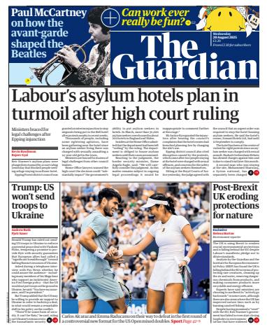 The Guardian Newspaper issue Wednesday, 20 August 2025