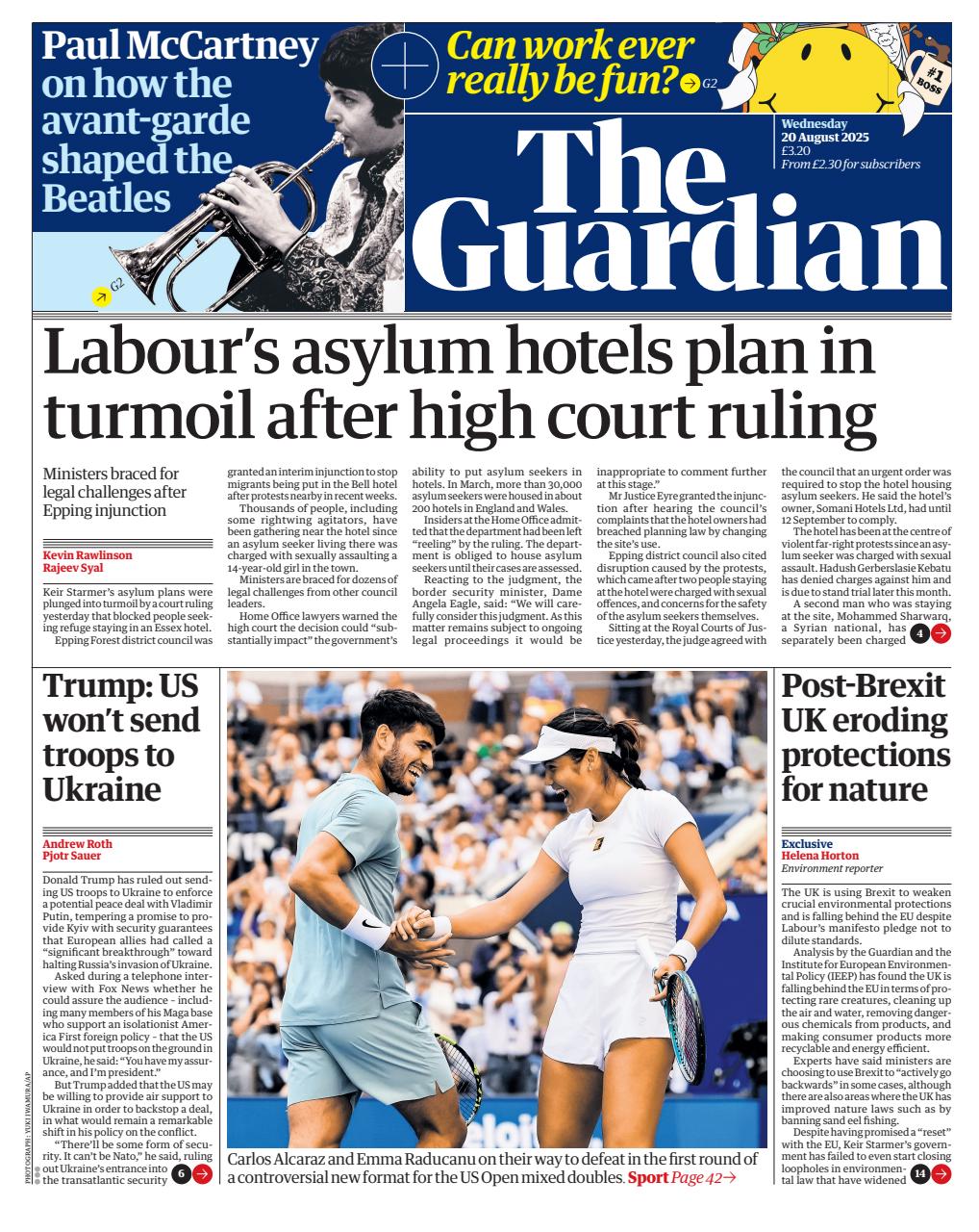 The Guardian Newspaper Preview Pages