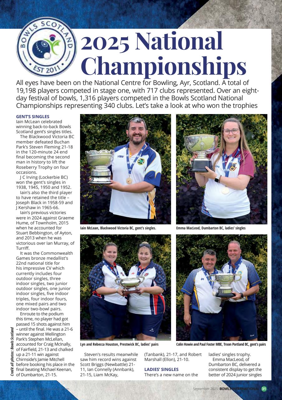 Bowls International Preview Pages