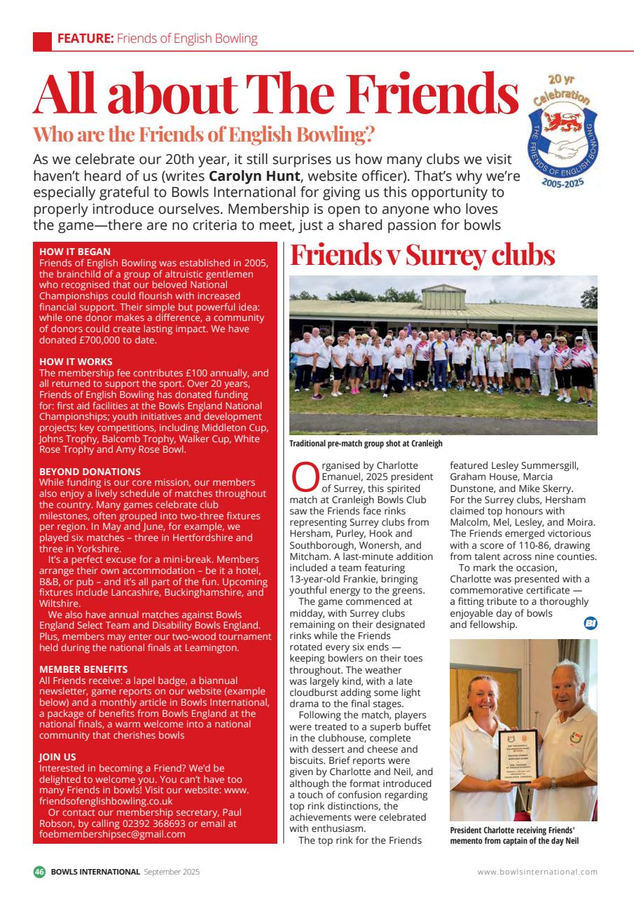 Bowls International Preview Pages