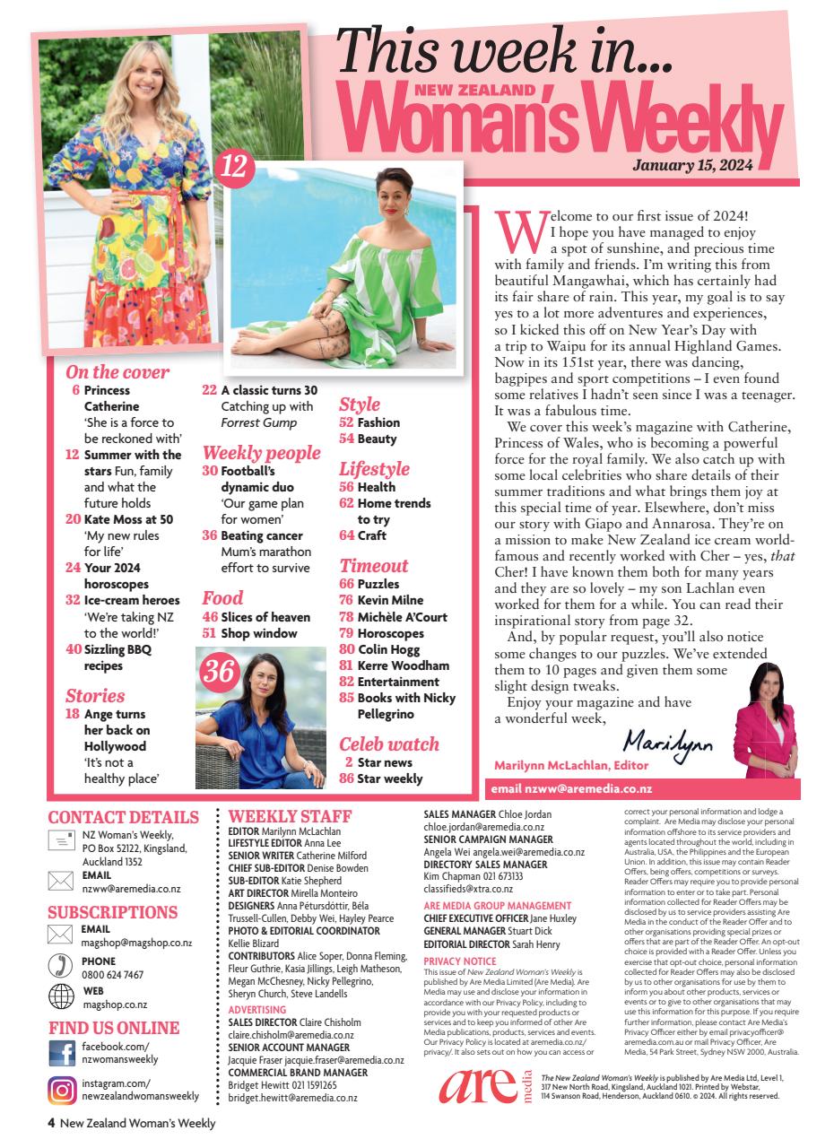 NZ Woman's Weekly Preview Pages