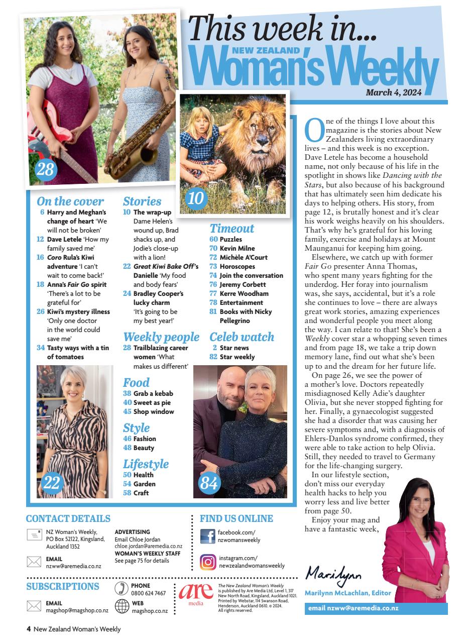 NZ Woman's Weekly Preview Pages