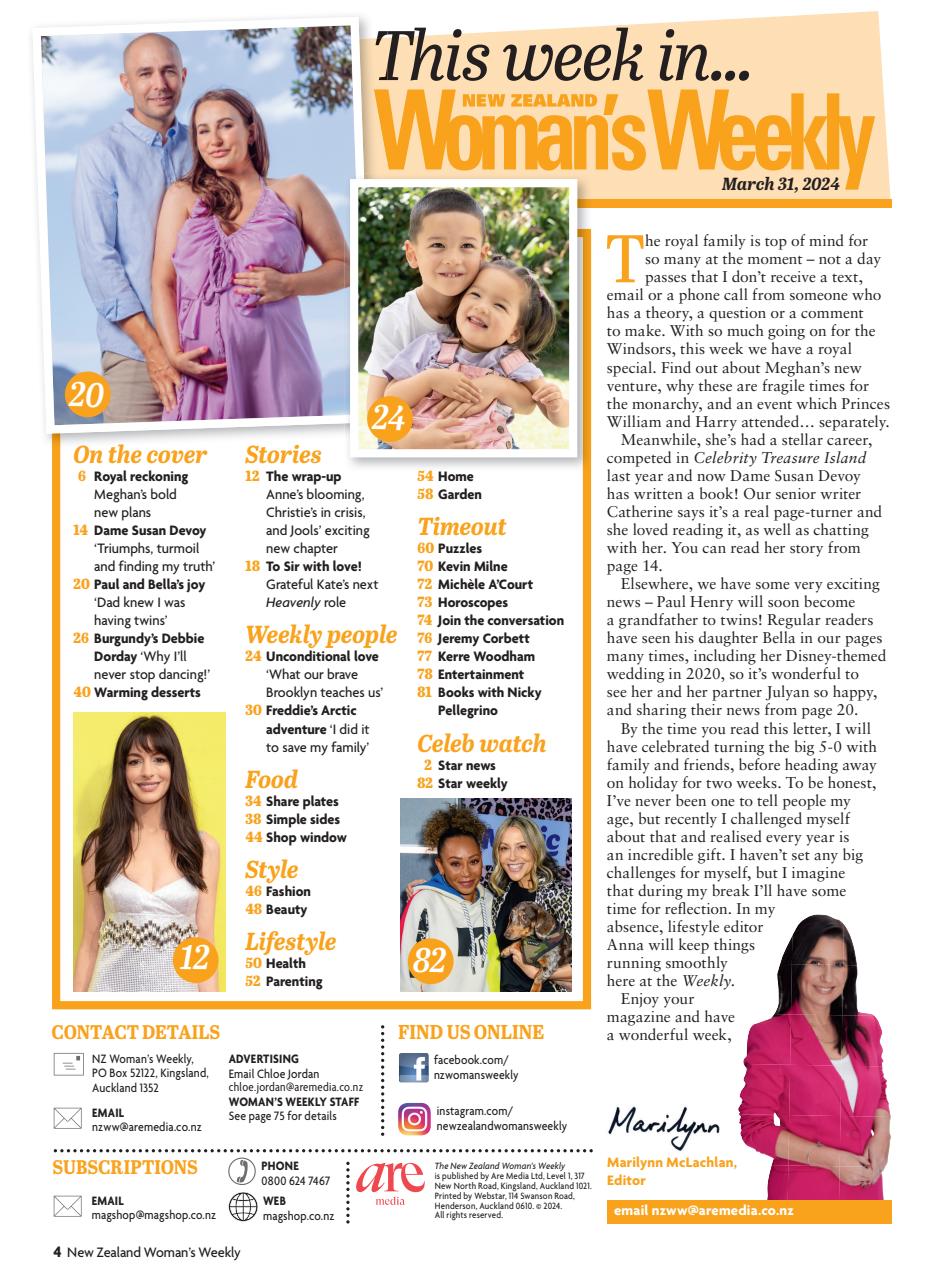 NZ Woman's Weekly Preview Pages