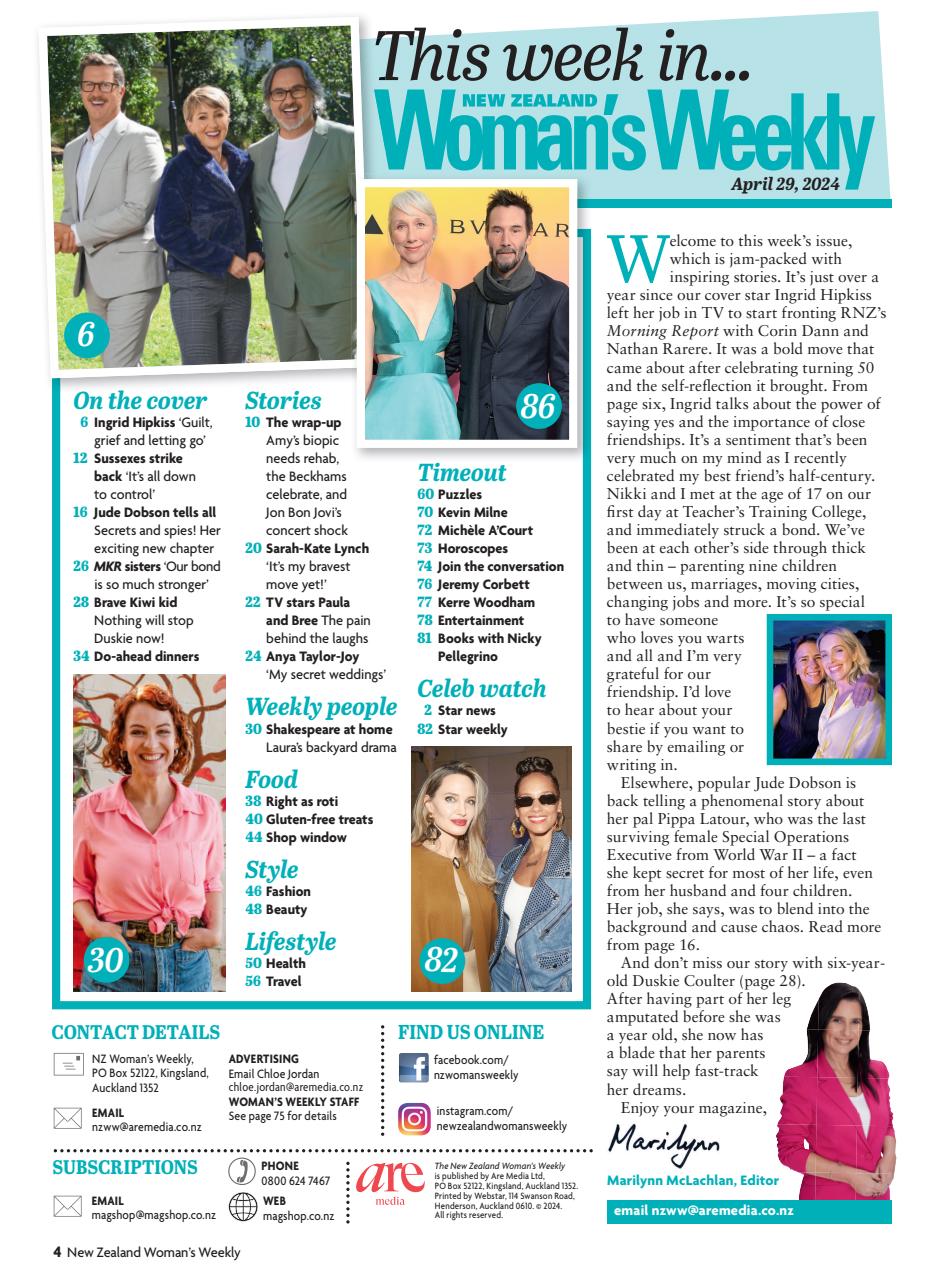 NZ Woman's Weekly Preview Pages