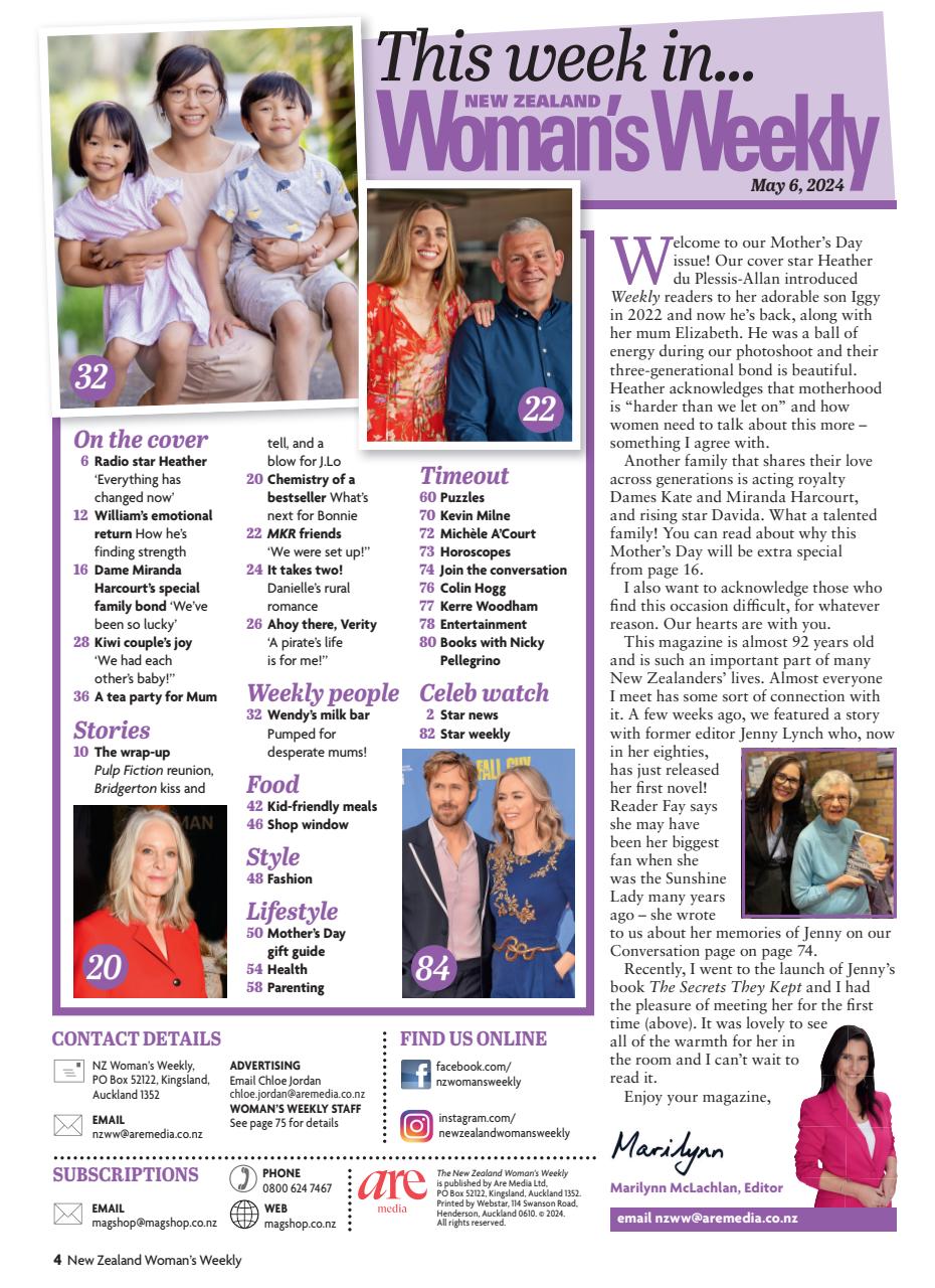 NZ Woman's Weekly Preview Pages