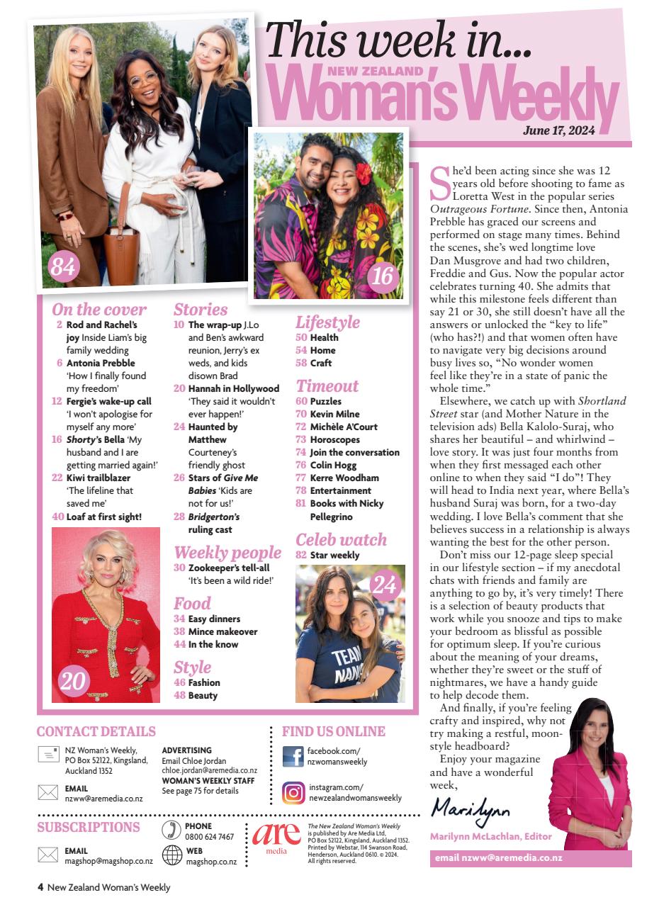 NZ Woman's Weekly Preview Pages