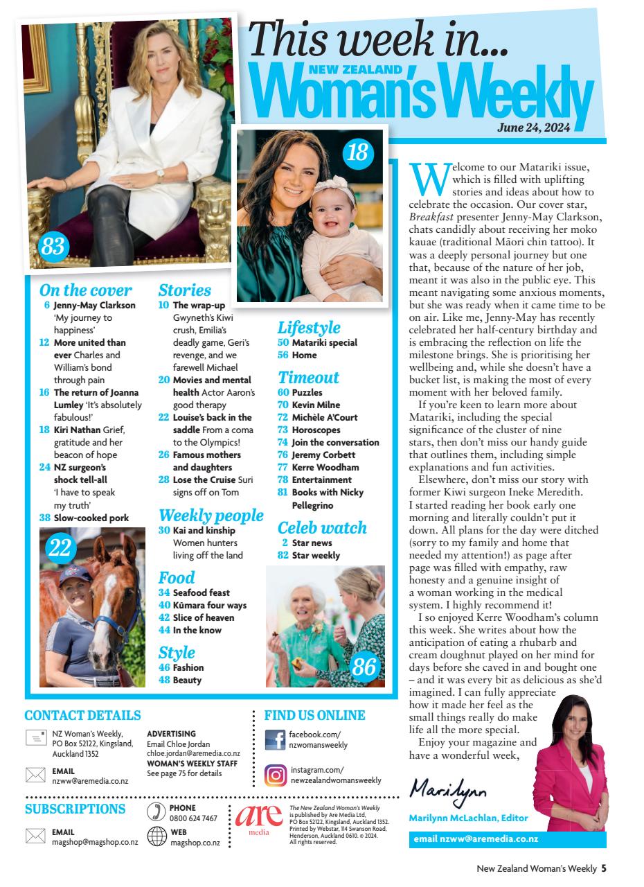NZ Woman's Weekly Preview Pages