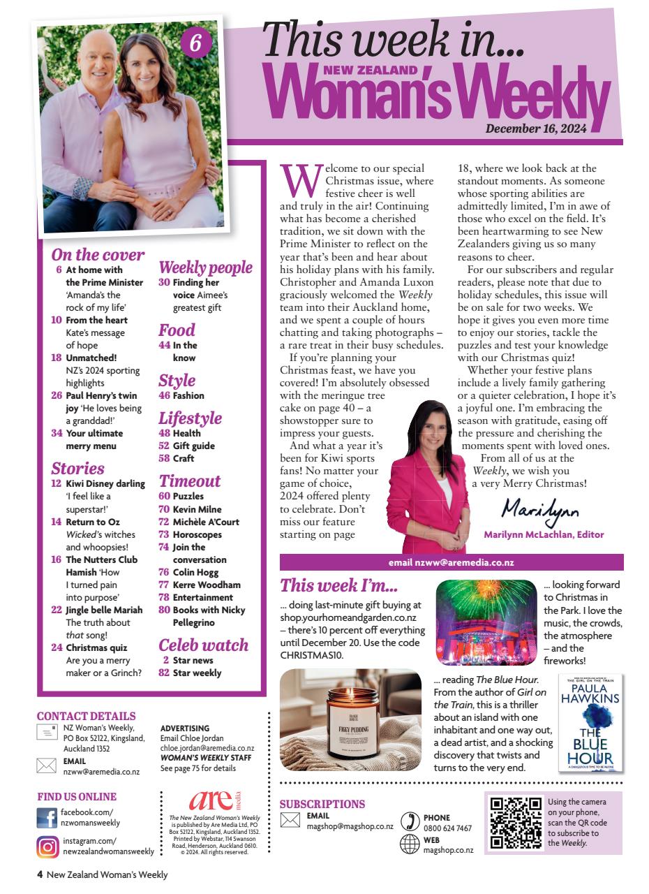 NZ Woman's Weekly Preview Pages