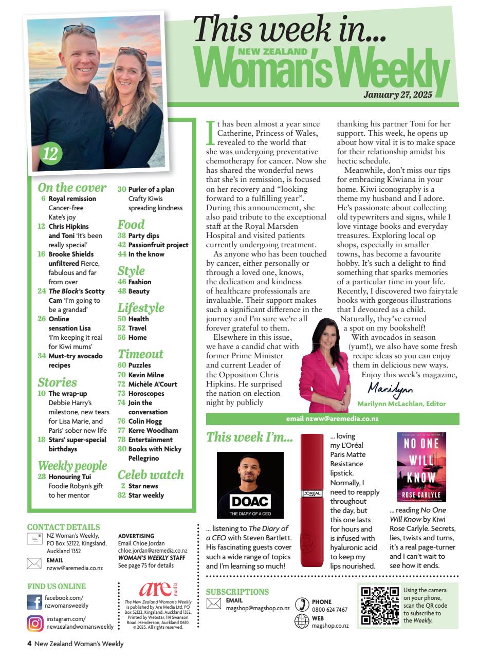 NZ Woman's Weekly Preview Pages