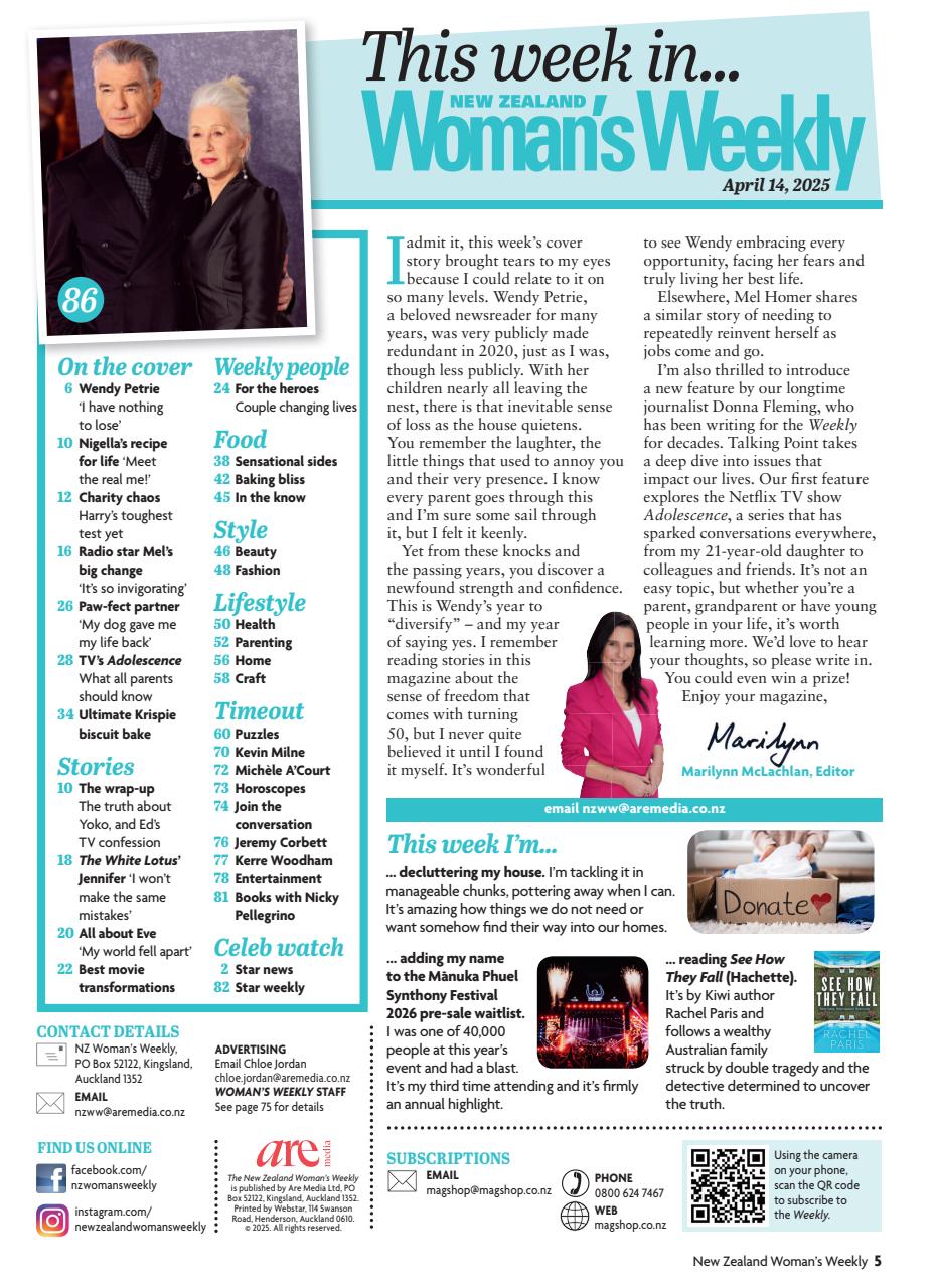 NZ Woman's Weekly Preview Pages
