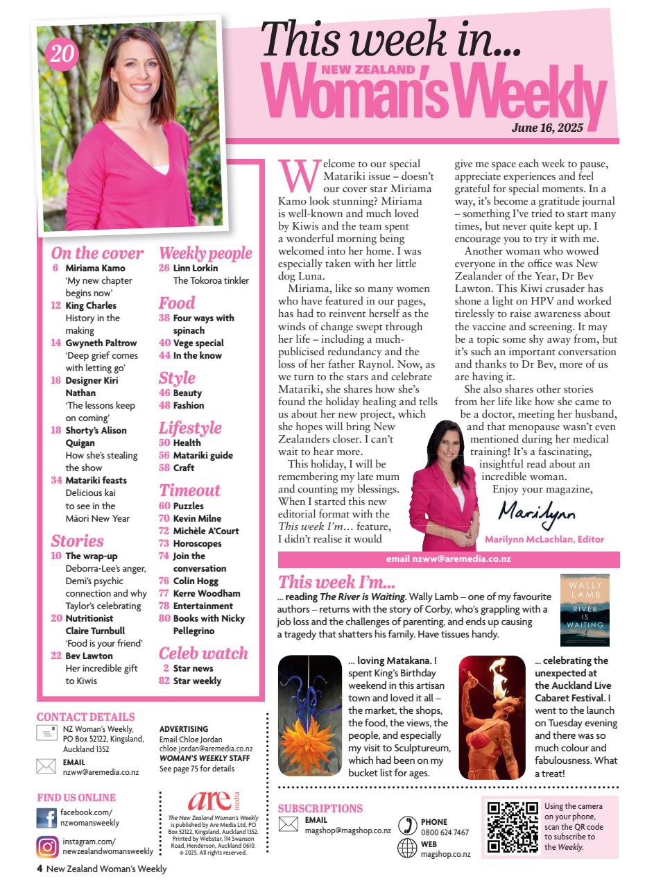 NZ Woman's Weekly Preview Pages
