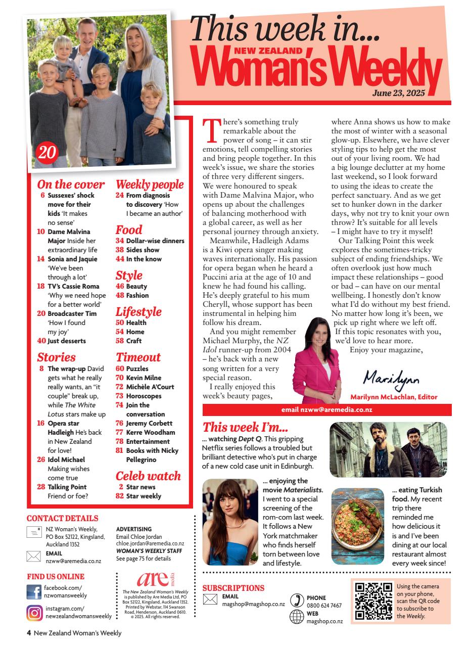 NZ Woman's Weekly Preview Pages