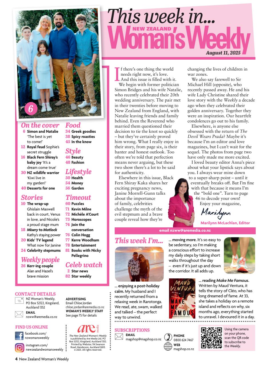 NZ Woman's Weekly Preview Pages