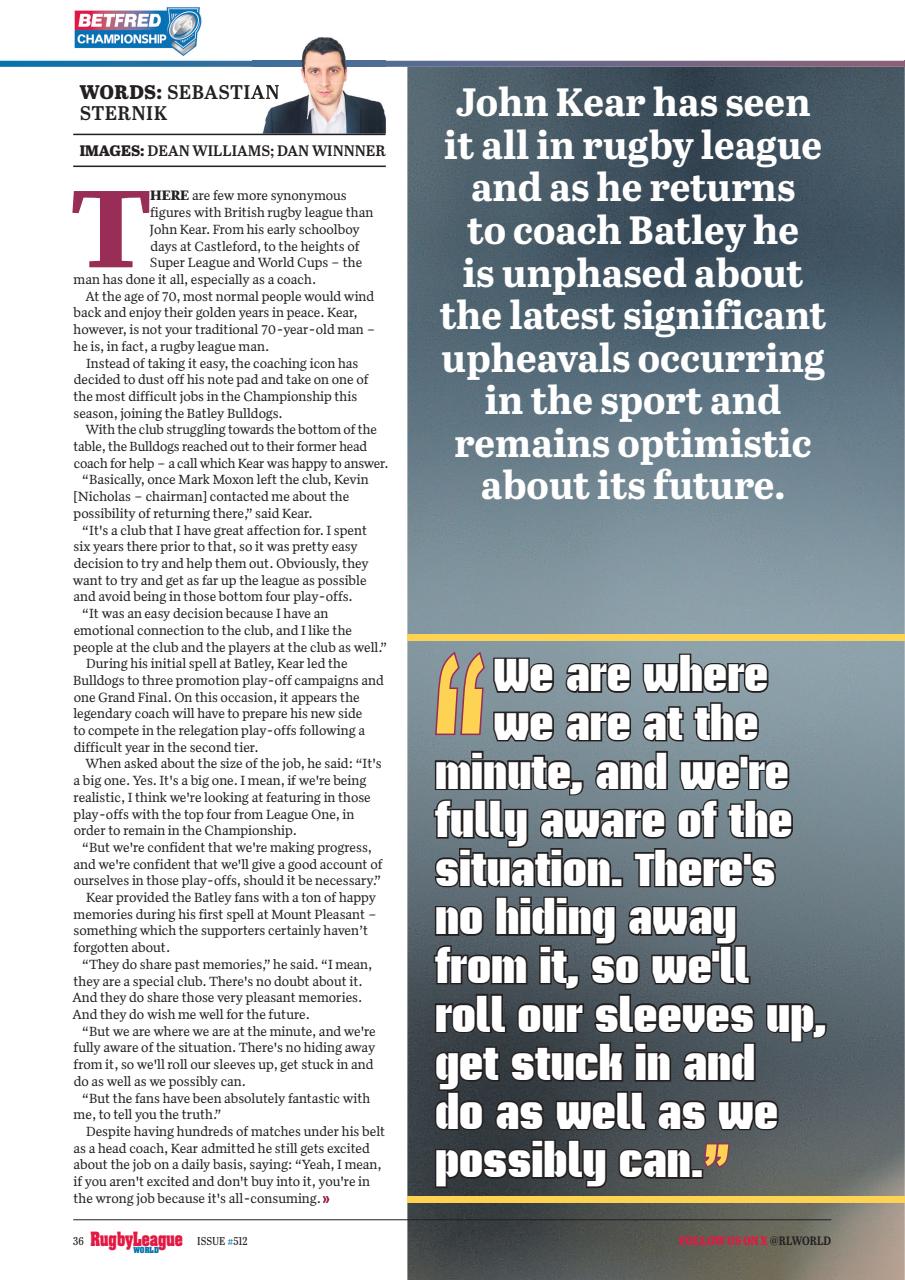 Rugby League World Preview Pages