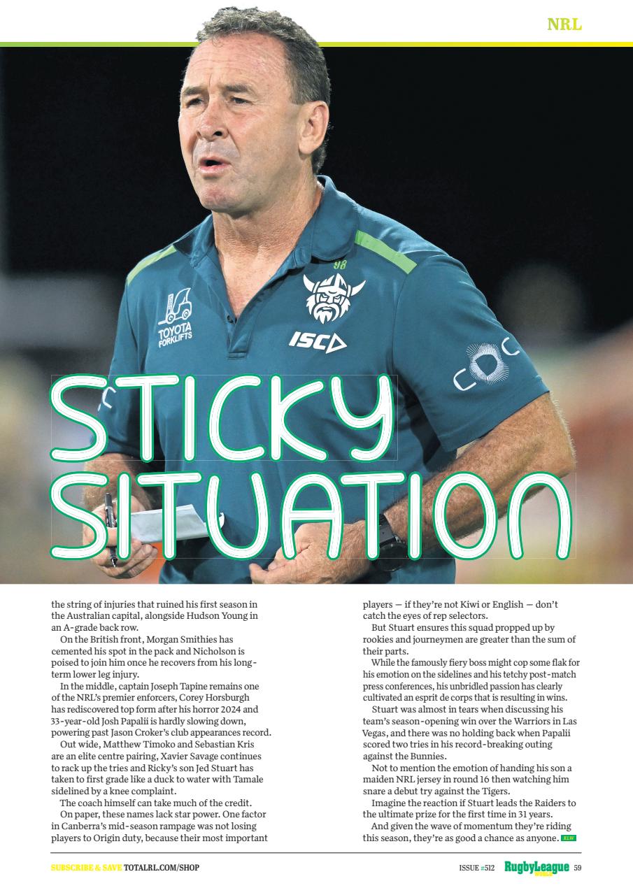 Rugby League World Preview Pages