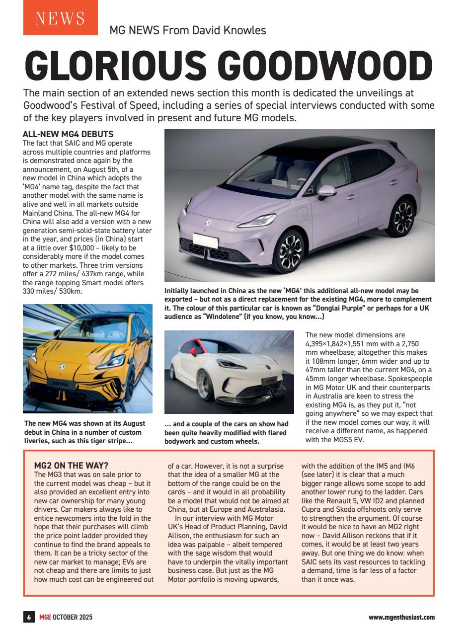 MG Enthusiast Preview Pages