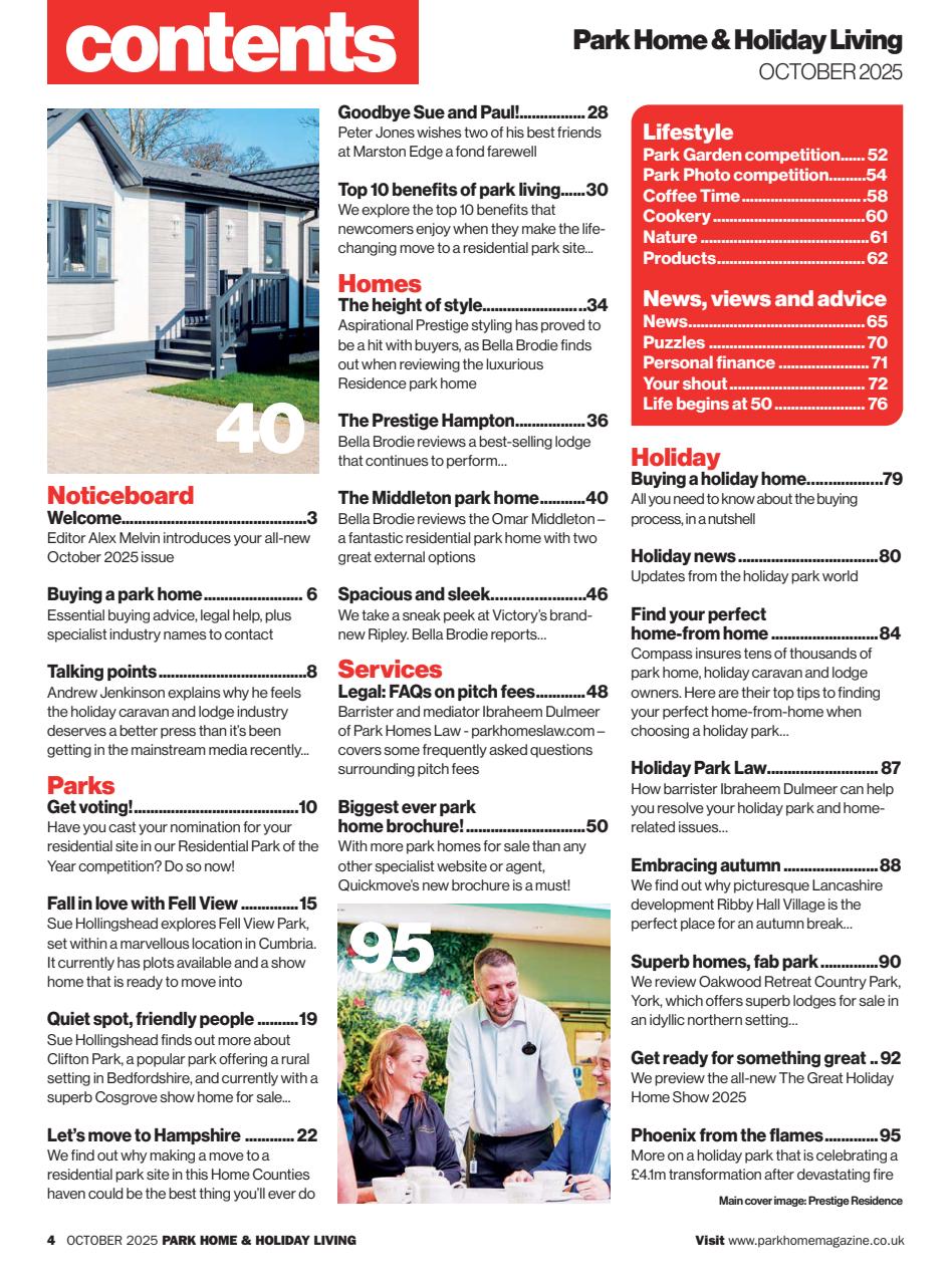 Park Home & Holiday Living Preview Pages